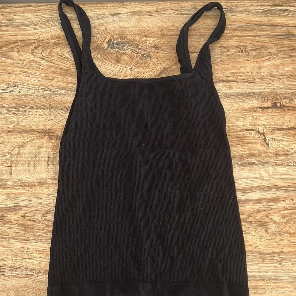 NWOT Free People Square Neck Black Tank Top - Picture 5 of 5